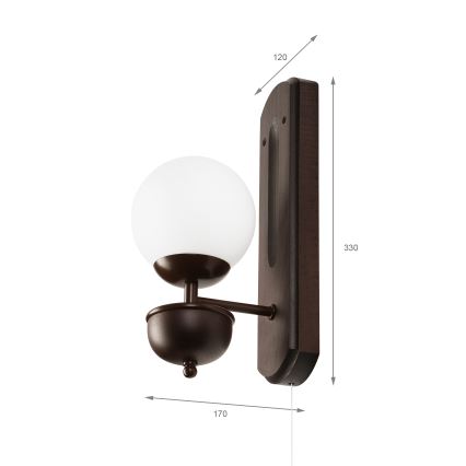 Brilagi - Настінний світильник COTTAGE 1xG9/40W/230V бук/білий