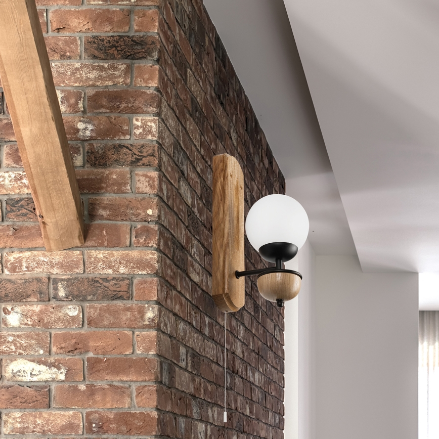 Brilagi - Настінний світильник COTTAGE 1xG9/40W/230V дуб/білий