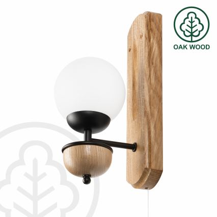 Brilagi - Настінний світильник COTTAGE 1xG9/40W/230V дуб/білий