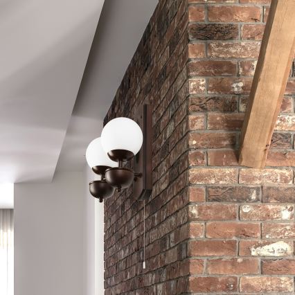 Brilagi - Настінний світильник COTTAGE 2xG9/40W/230V бук/білий