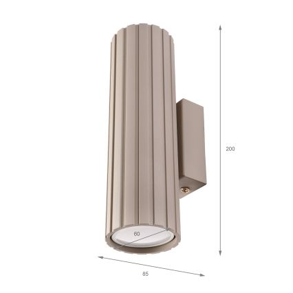 Brilagi - Настінний світильник CRISPINA 2xGU10/10W/230V 20 см бежевий