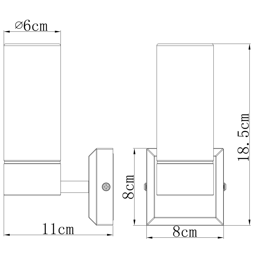 Brilagi - Настінний світильник для ванної кімнати RAY 1xE14/40W/230V IP44