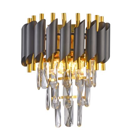 Brilagi - Настінний світильник ECLIPSE 2xE14/10W/230V чорний/золотий