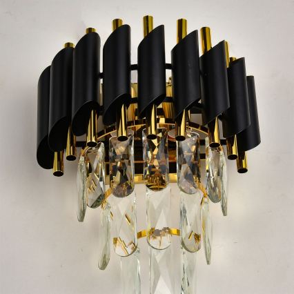 Brilagi - Настінний світильник ECLIPSE 2xE14/10W/230V чорний/золотий