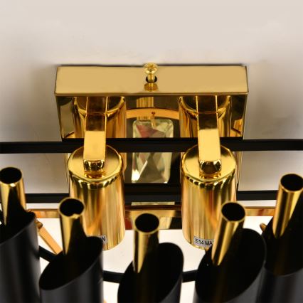 Brilagi - Настінний світильник ECLIPSE 2xE14/10W/230V чорний/золотий