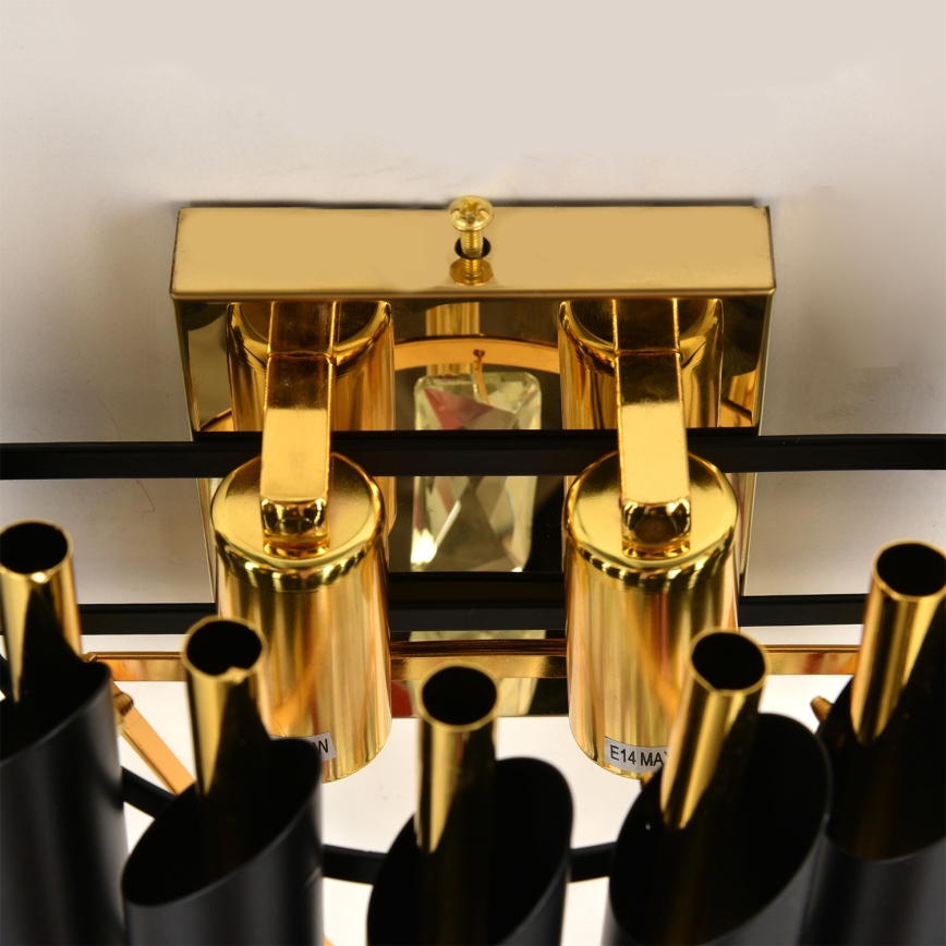 Brilagi - Настінний світильник ECLIPSE 2xE14/10W/230V чорний/золотий