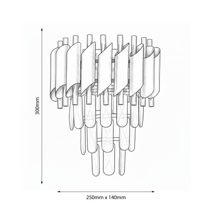 Brilagi - Настінний світильник ECLIPSE 2xE14/10W/230V чорний/золотий