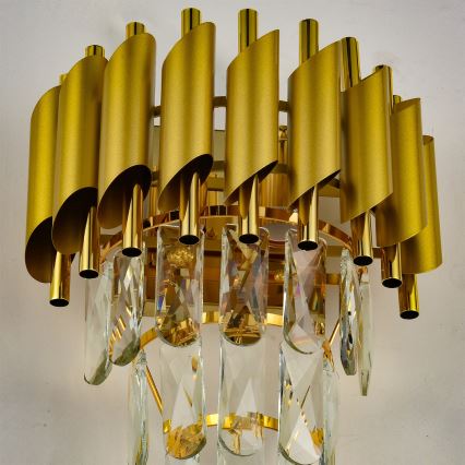 Брілагі - настінний світильник ECLIPSE 2xE14/10W/230V золотий