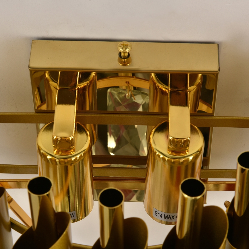 Брілагі - настінний світильник ECLIPSE 2xE14/10W/230V золотий