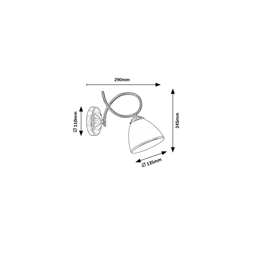 Brilagi - Настінний світильник FRED 1xE27/60W/230V бронзовий