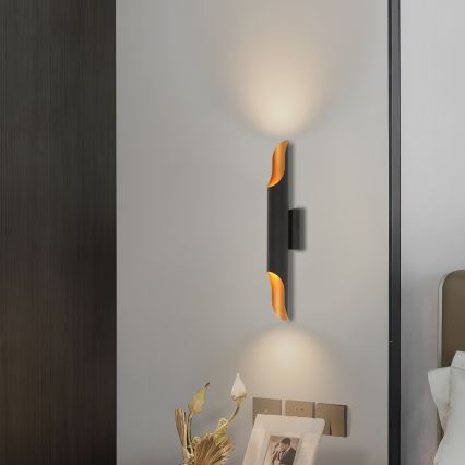 Brilagi - Настінний світильник KALMAR 2xE27/40W/230V чорний/бронзовий