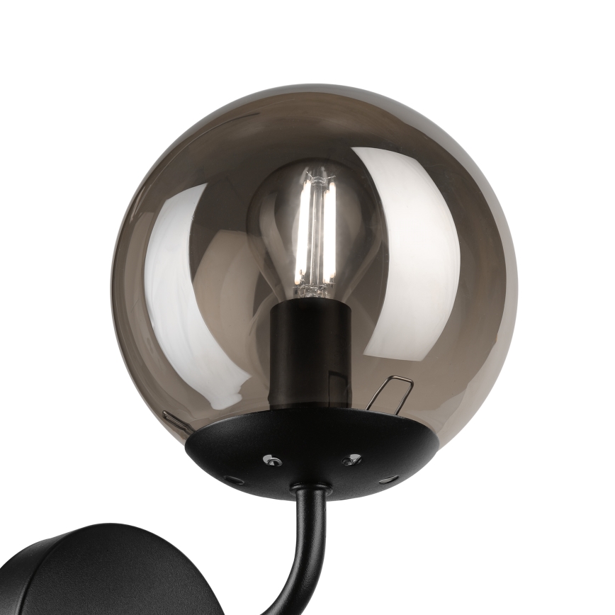 Brilagi - Настінний світильник MALIVA 1xE14/15W/230V чорний/димчастий