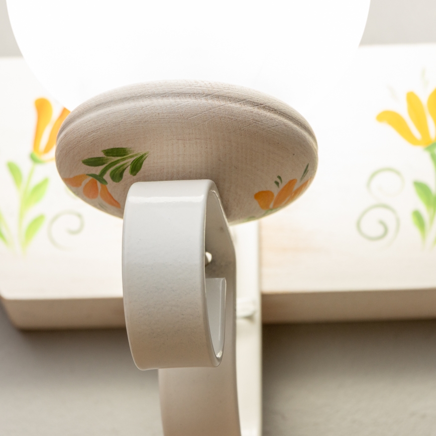 Brilagi - Настінний світильник QUEEN 1xE14/40W/230V бук/кремовий