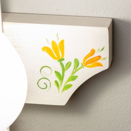 Brilagi - Настінний світильник QUEEN 1xE14/40W/230V бук/кремовий