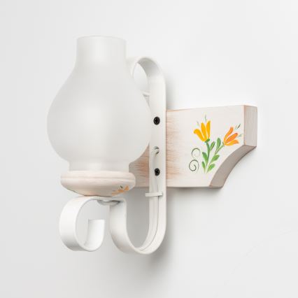 Brilagi - Настінний світильник QUEEN 1xE14/40W/230V бук/кремовий