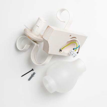 Brilagi - Настінний світильник QUEEN 1xE14/40W/230V бук/кремовий