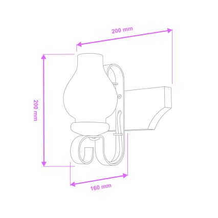 Brilagi - Настінний світильник QUEEN 1xE14/40W/230V бук/кремовий