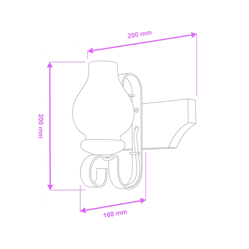 Brilagi - Настінний світильник QUEEN 1xE14/40W/230V бук/кремовий