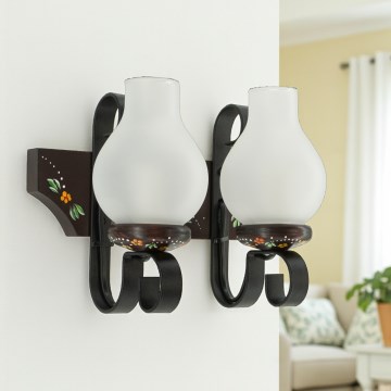 Brilagi - Настінний світильник QUEEN 2xE14/40W/230V бук/венге