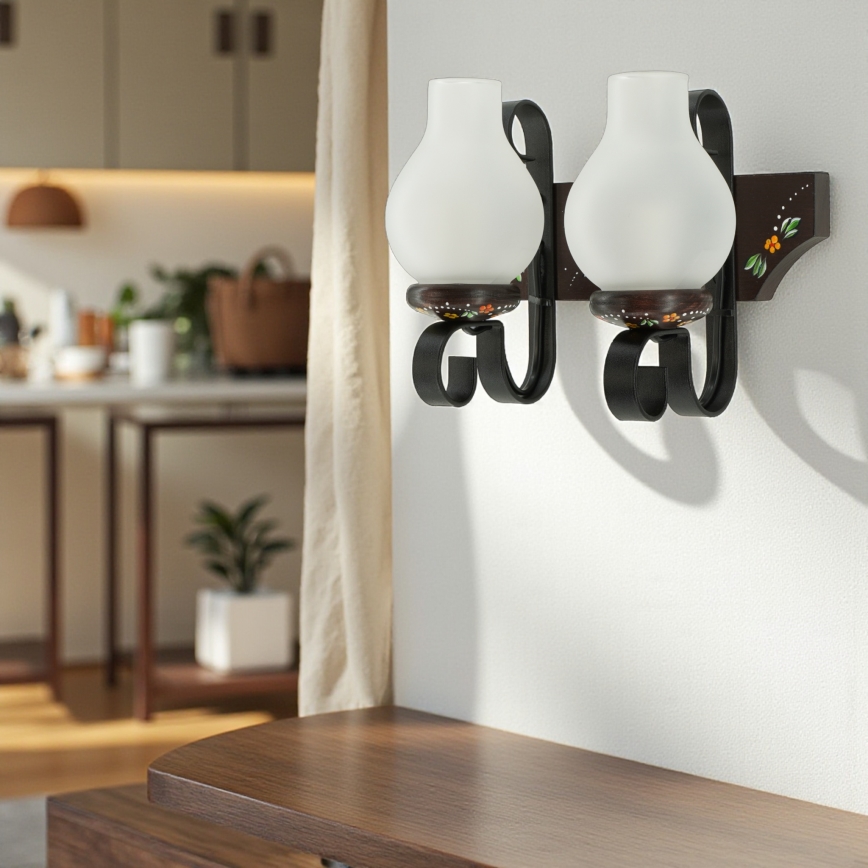 Brilagi - Настінний світильник QUEEN 2xE14/40W/230V бук/венге