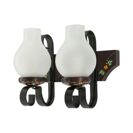 Brilagi - Настінний світильник QUEEN 2xE14/40W/230V бук/венге