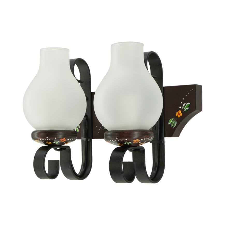 Brilagi - Настінний світильник QUEEN 2xE14/40W/230V бук/венге