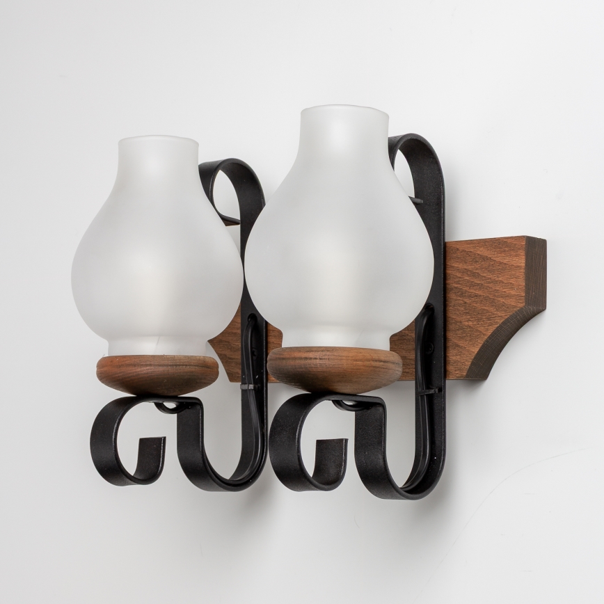 Brilagi - Настінний світильник QUEEN 2xE14/40W/230V бук/волоський горіх