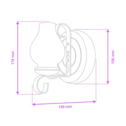 Brilagi - Настінний світильник ROATA APLICA 1xE14/40W/230V бук/волоський горіх