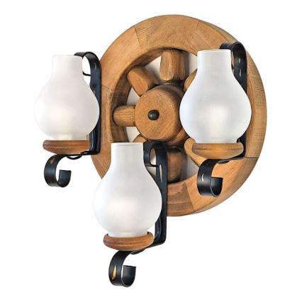 Brilagi - Настінний світильник ROATA APLICA 3xE14/40W/230V бук