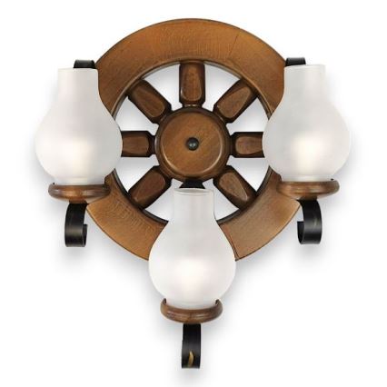 Brilagi - Настінний світильник ROATA APLICA 3xE14/40W/230V бук/волоський горіх