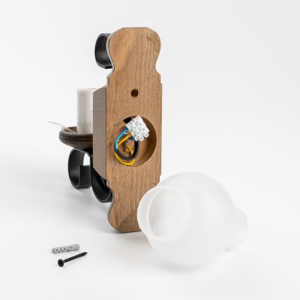 Brilagi - Настінний світильник RUSTIC 1xE14/40W/230V бук/волоський горіх