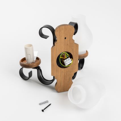 Brilagi - Настінний світильник RUSTIC 2xE14/40W/230V бук