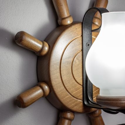 Brilagi - Настінний світильник TIMONA 1xE14/40W/230V бук/волоський горіх