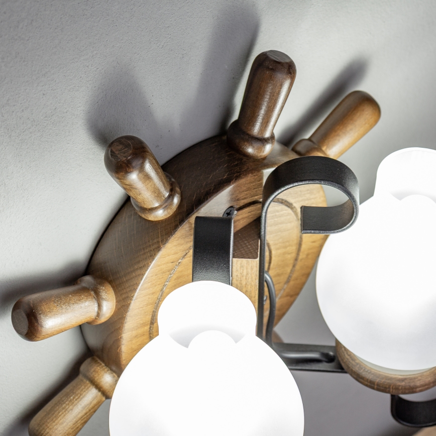 Brilagi - Настінний світильник TIMONA 2xE14/40W/230V бук/волоський горіх