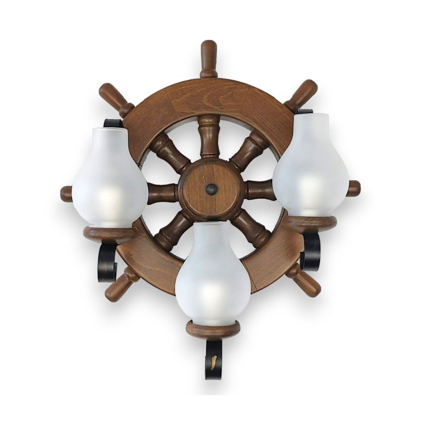 Brilagi - Настінний світильник TIMONA 3xE14/40W/230V бук/волоський горіх