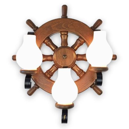 Brilagi - Настінний світильник TIMONA 3xE14/40W/230V бук/волоський горіх