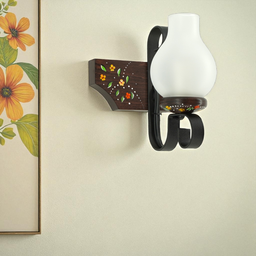 Брілагі - Настінний світильник КВІН 1xE14/40W/230V бук/венге