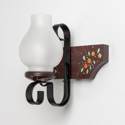 Брілагі - Настінний світильник КВІН 1xE14/40W/230V бук/венге