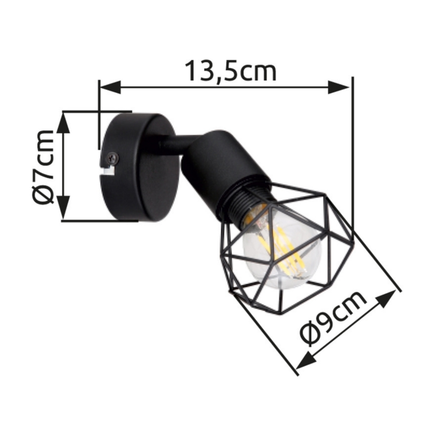 Brilagi - Настінний точковий світильник CAGE 1xE14/40W/230V