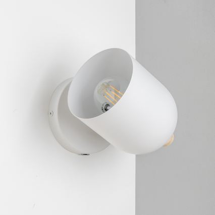 Брілагі - Настінний точковий світильник ГАЛЛІОН 1xE27/15W/230V білий