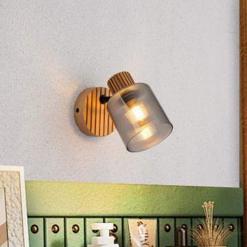 Brilagi - Настінний точковий світильник HYGGE 1xE14/15W/230V дерев'яний/димчастий