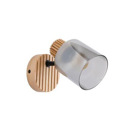 Brilagi - Настінний точковий світильник HYGGE 1xE14/15W/230V дерев'яний/димчастий