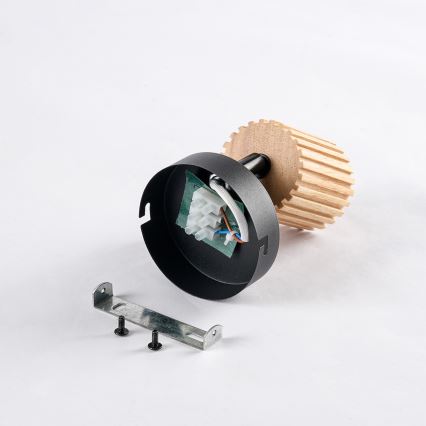 Brilagi - Настінний точковий світильник MODERN WOOD 1xGU10/8W/230V деревина гевеї/чорний
