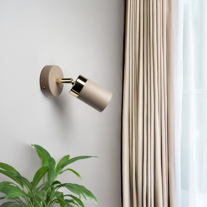 Brilagi - Настінний точковий світильник POKER 1xGU10/25W/230V бежевий/золотий