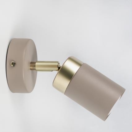 Brilagi - Настінний точковий світильник POKER 1xGU10/25W/230V бежевий/золотий