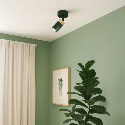 Brilagi - Настінний точковий світильник POKER 1xGU10/25W/230V зелений/золотий