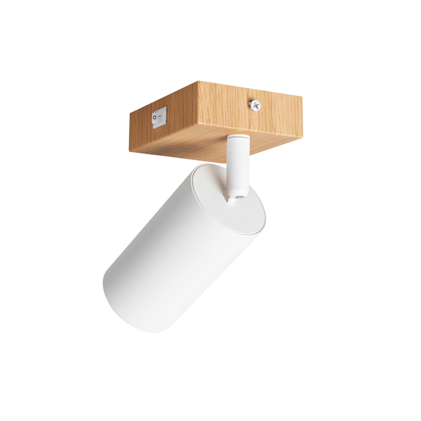 Брілагі - Настінний точковий світильник СЕЛЕ 1xGU10/30W/230V білий/декор дуба