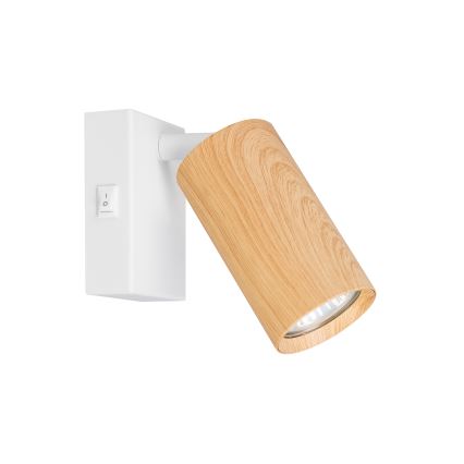 Brilagi - Настінний точковий світильник SELE 1xGU10/30W/230V білий/дубовий декор
