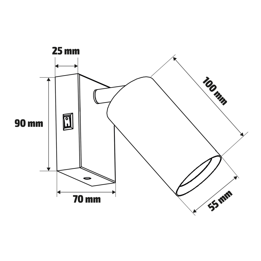 Brilagi - Настінний точковий світильник SELE 1xGU10/30W/230V білий
