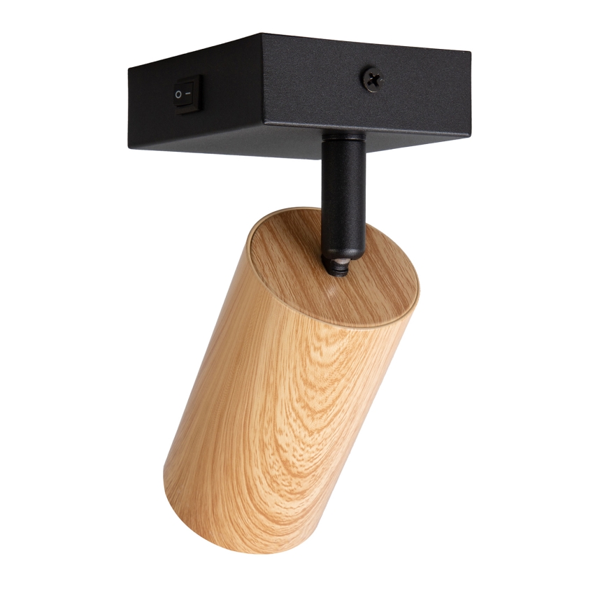 Brilagi - Настінний точковий світильник SELE 1xGU10/30W/230V чорний/дубовий декор